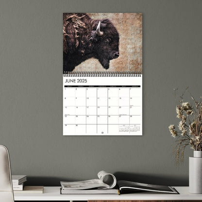 2025 American Bison Calendar or Desktop Planner Calendar Teri James Photography