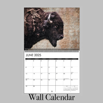 2025 American Bison Calendar or Desktop Planner Wall Calendar Calendar Teri James Photography