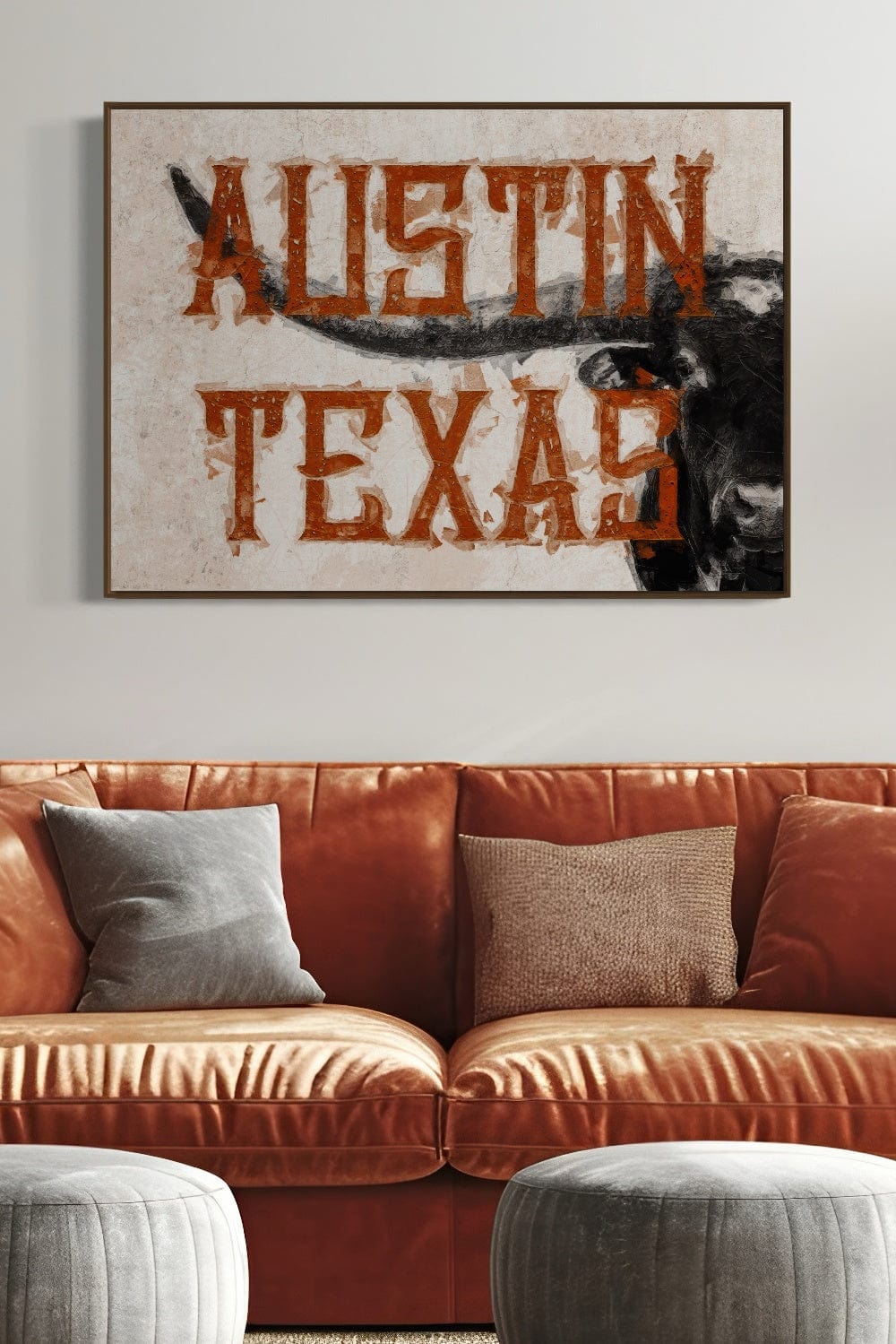 Austin Texas Print - Longhorn Wall Decor Wall Art Teri James Photography