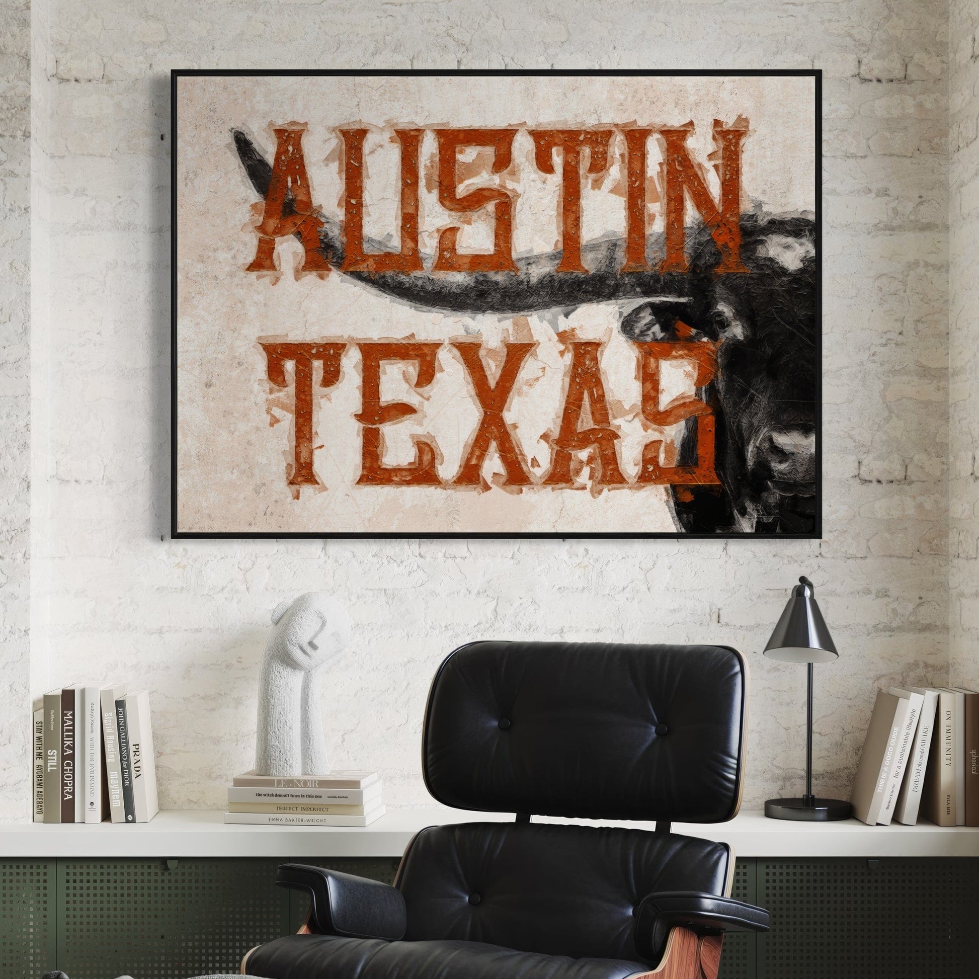 Austin Texas Print - Longhorn Wall Decor Wall Art Teri James Photography