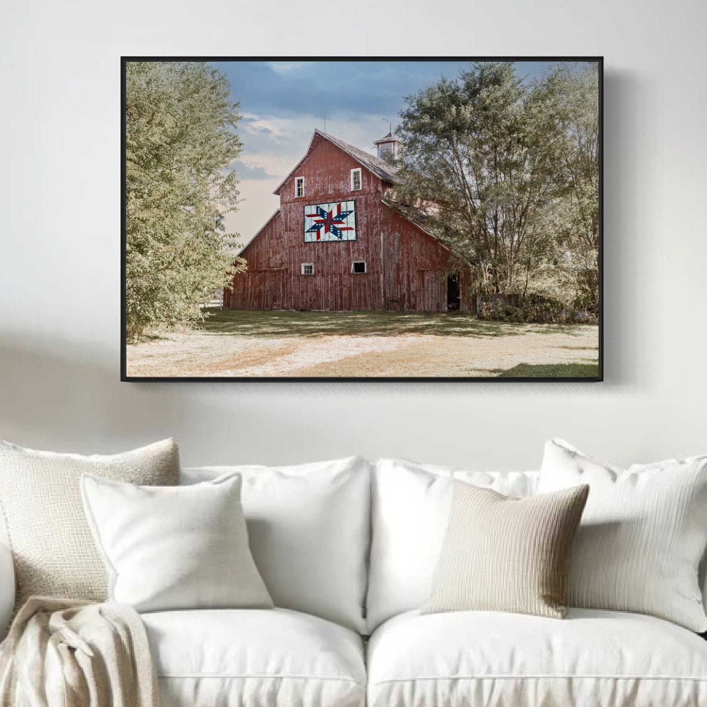 Barn Quilt Wall Art - Old Red Barn Wall Art Teri James Photography