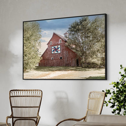 Barn Quilt Wall Art - Old Red Barn Wall Art Teri James Photography