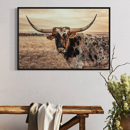 Cow Decor Texas Longhorn Canvas Wall Art Teri James Photography