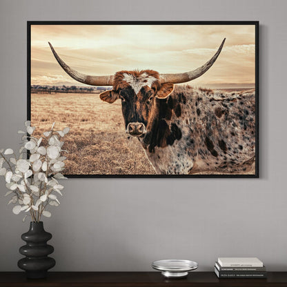 Cow Decor Texas Longhorn Canvas Wall Art Teri James Photography