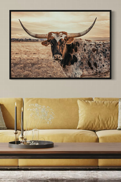 Cow Decor Texas Longhorn Canvas Wall Art Teri James Photography