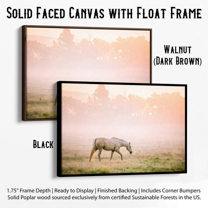 Cowgirl Nursery Decor - Palomino Horse Canvas-Black Frame / 12 x 18 Inches Wall Art Teri James Photography