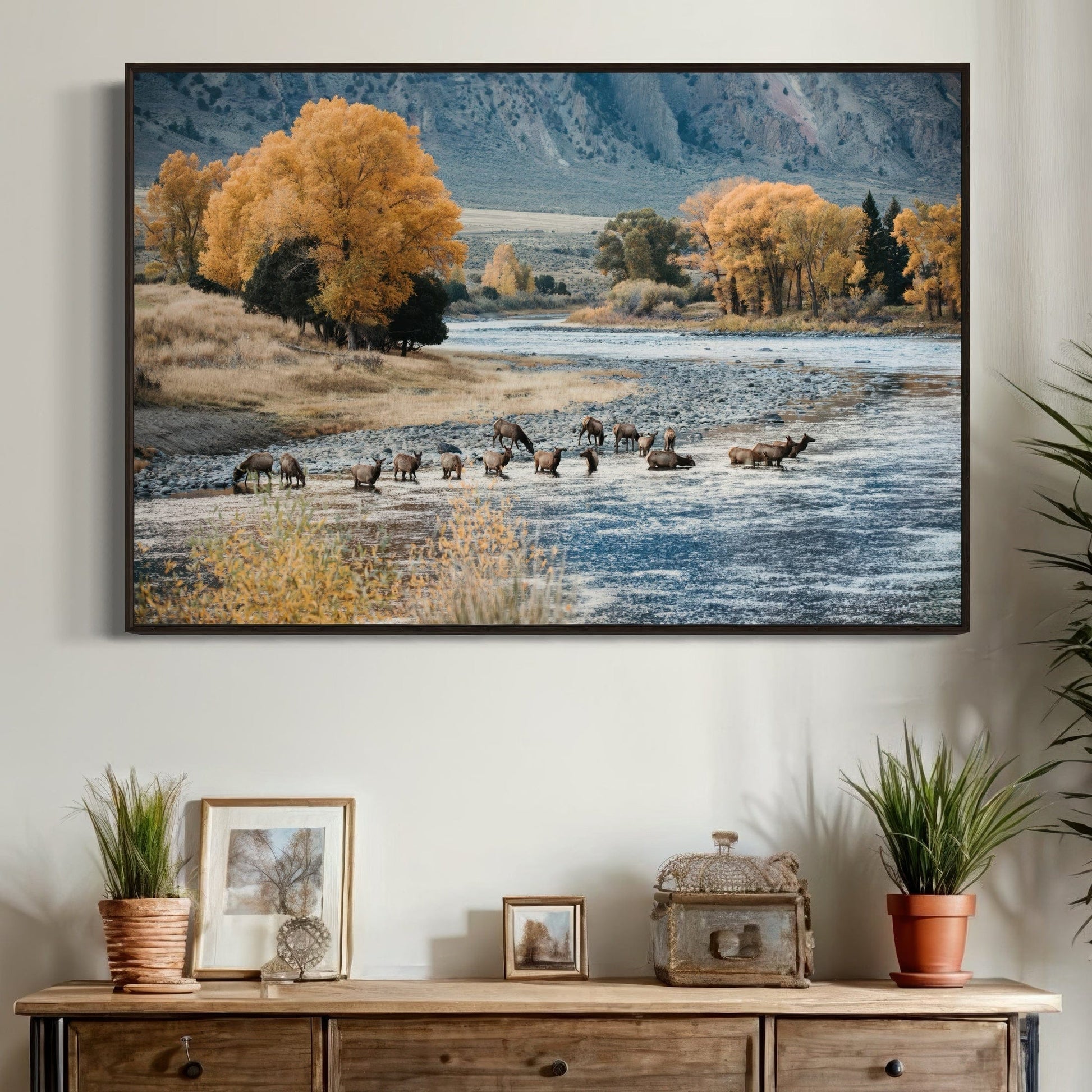 Elk in Paradise Valley Print Wall Art Teri James Photography