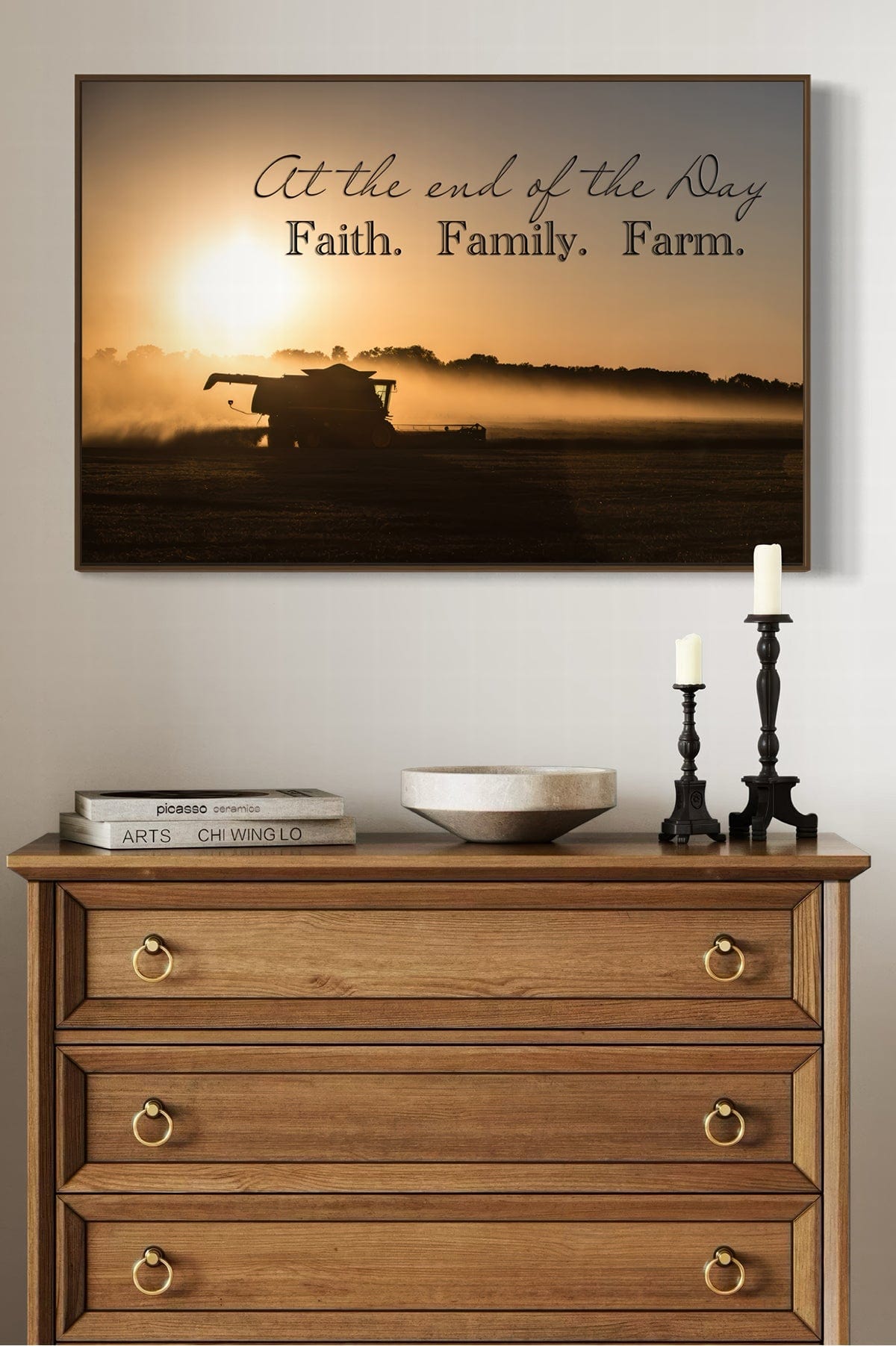 Faith Family Farm Wall Art - Quotes About Life Canvas Print Wall Art Teri James Photography