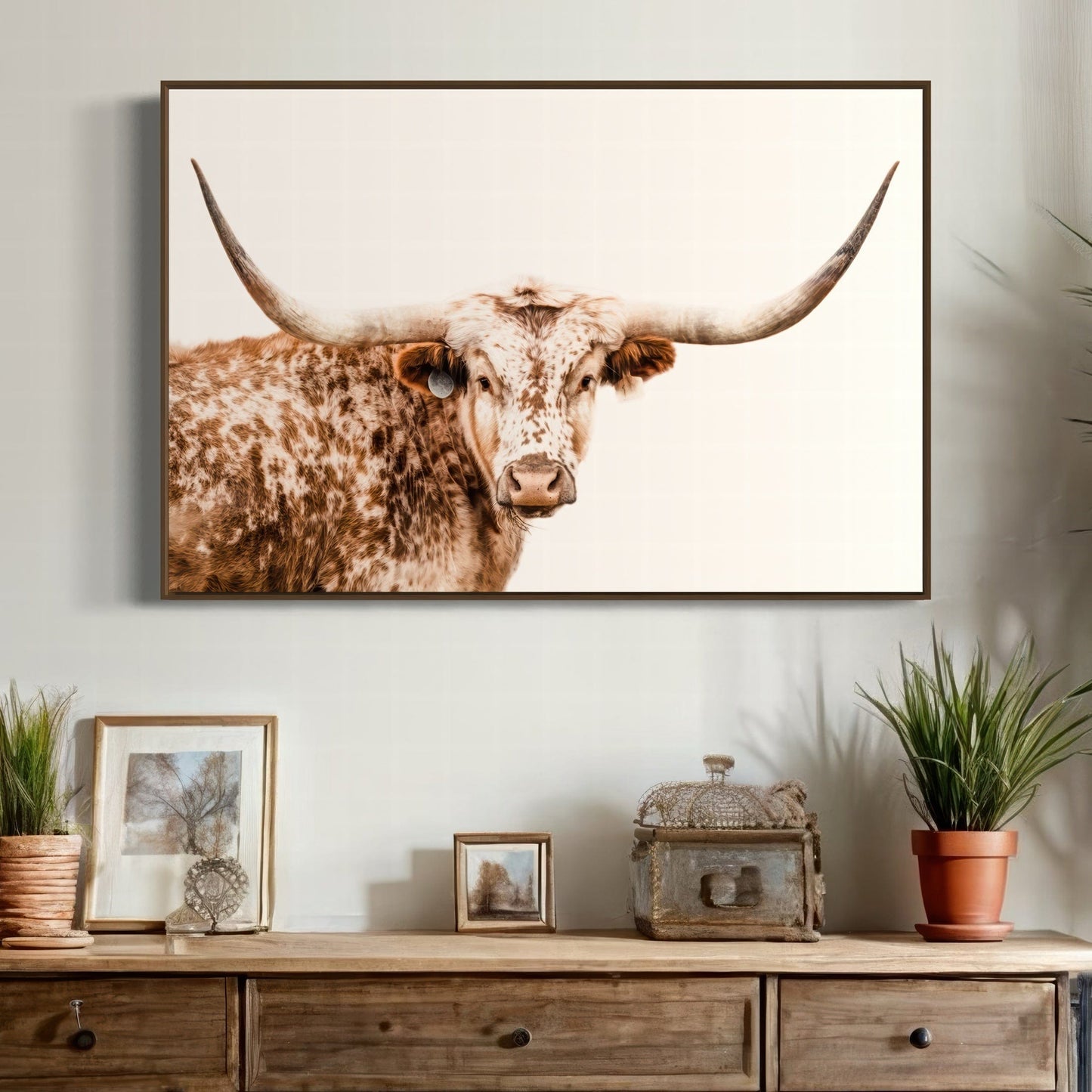 Farmhouse Longhorn Wall Decor Wall Art Teri James Photography