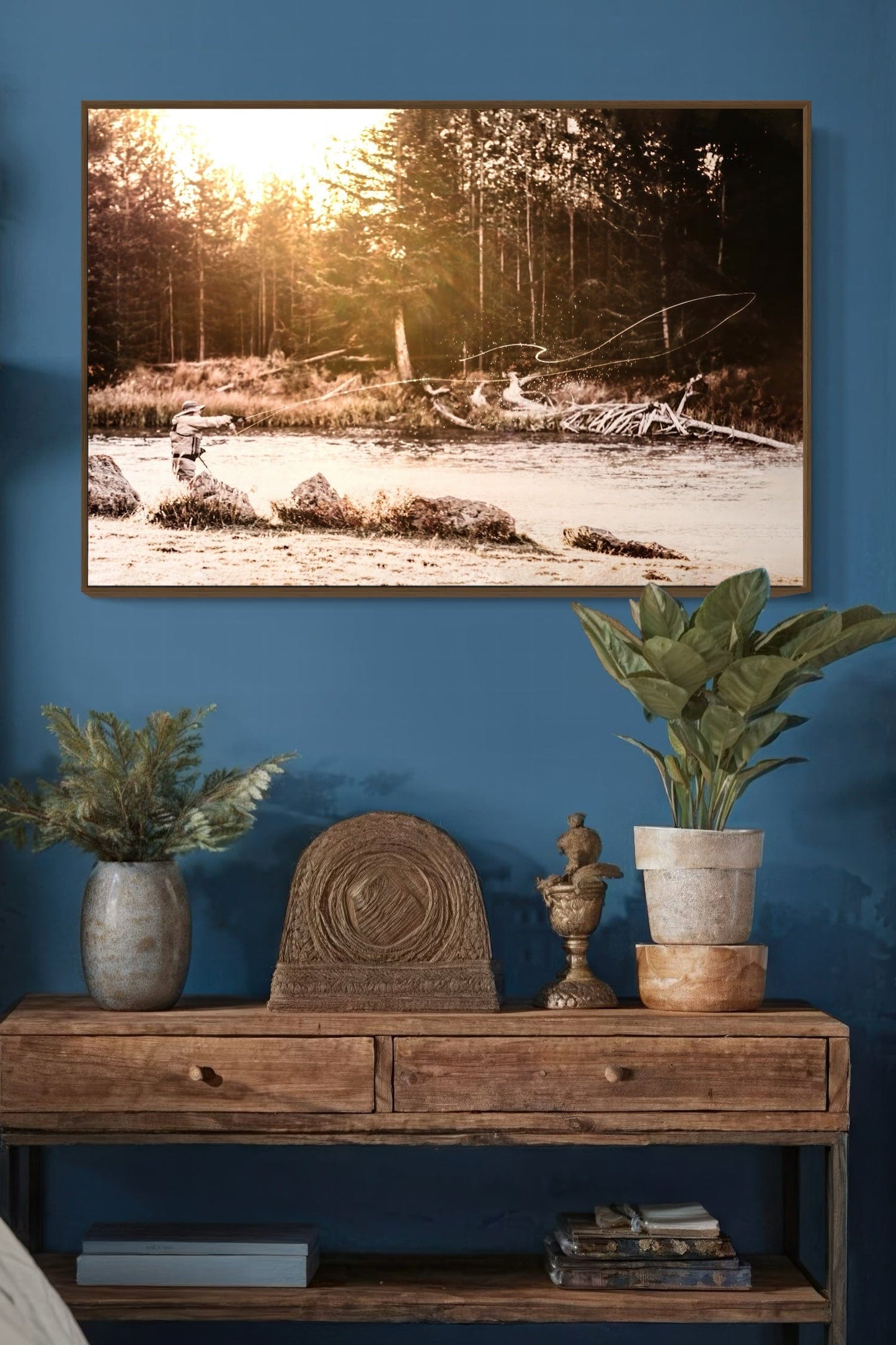 Fishing Man Cave Decor - Fly Fisherman Wall Art Teri James Photography