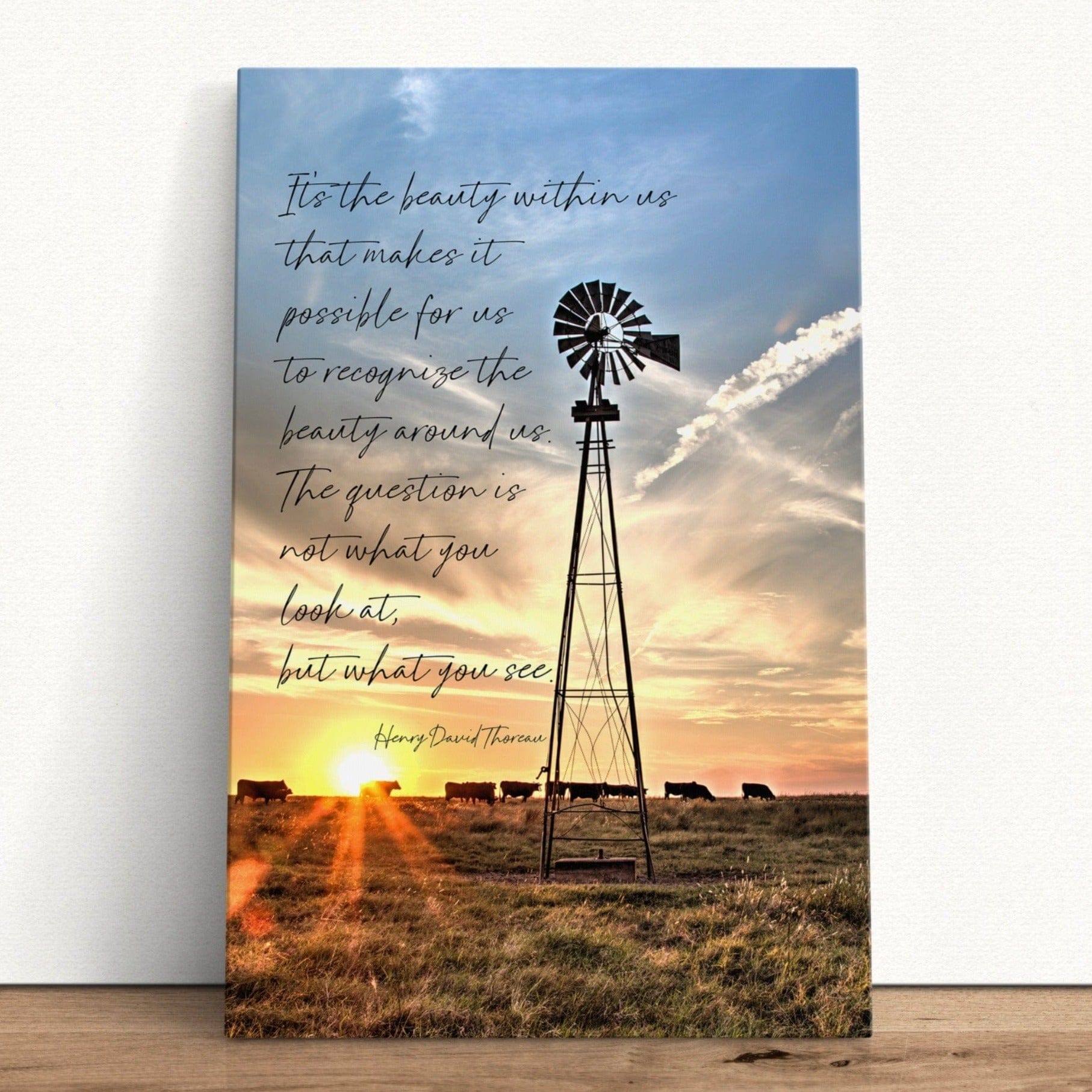 Henry David Thoreau Quote - Old Windmill Art Wall Art Teri James Photography