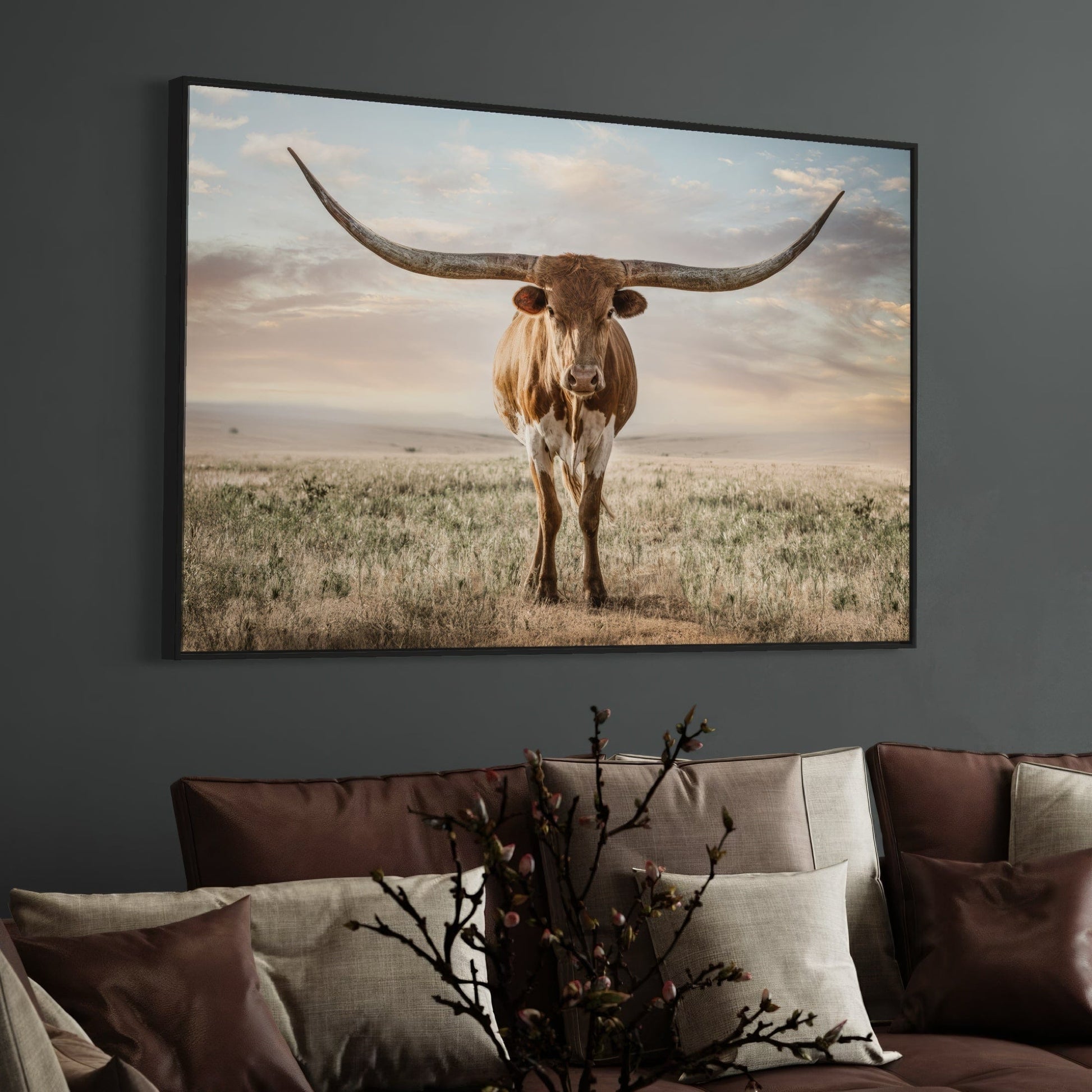 Longhorn Artwork Canvas Print Wall Art Teri James Photography