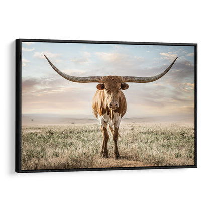 Longhorn Artwork Canvas Print Canvas-Black Frame / 12 x 18 Inches Wall Art Teri James Photography