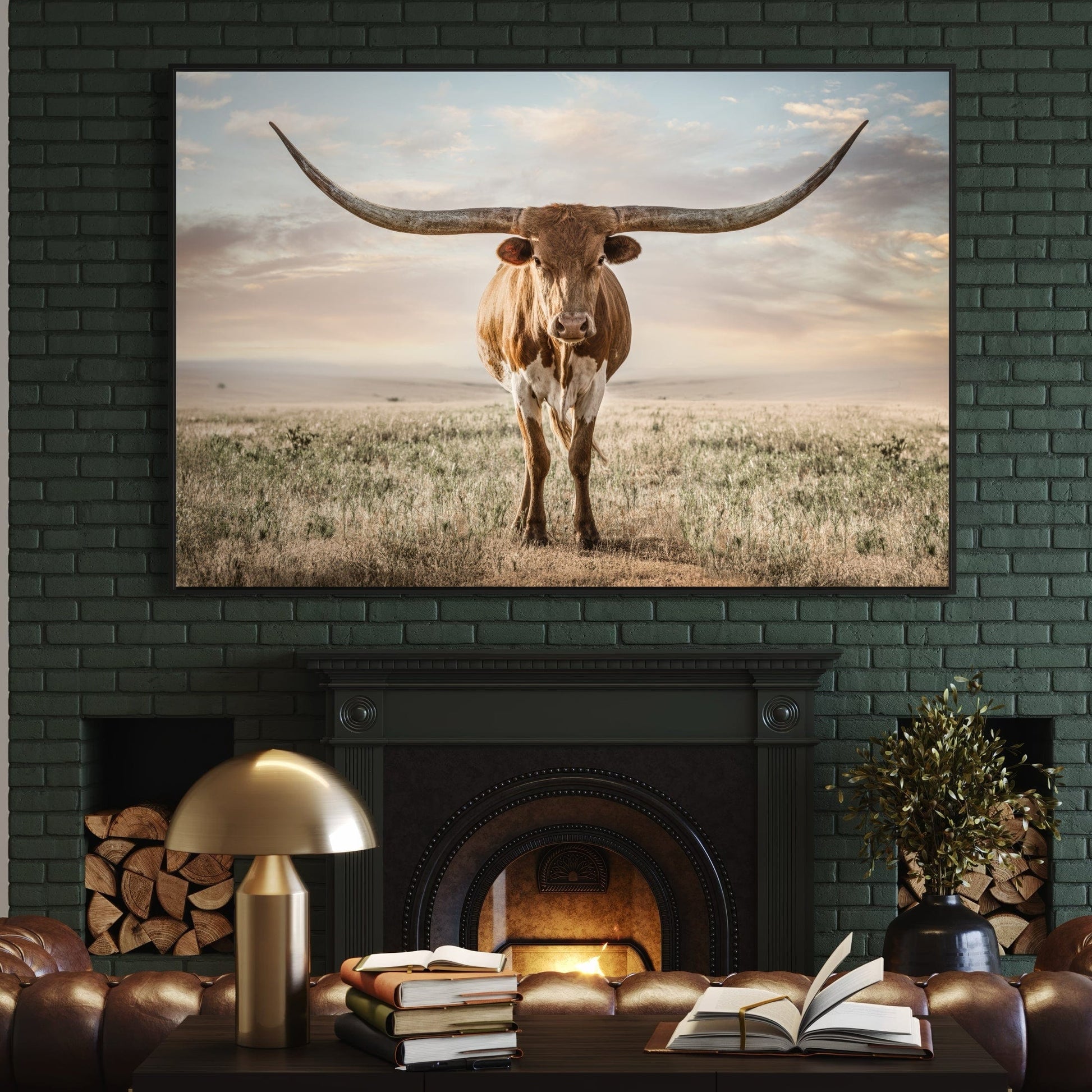 Longhorn Artwork Canvas Print Wall Art Teri James Photography