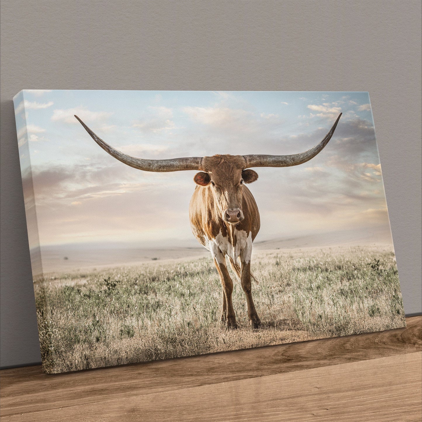 Longhorn Artwork Canvas Print Canvas-Unframed / 12 x 18 Inches Wall Art Teri James Photography