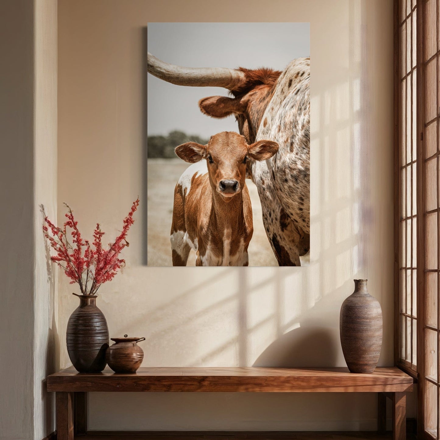 Longhorn Calf Canvas Print Wall Art Teri James Photography