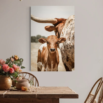 Longhorn Calf Canvas Print Wall Art Teri James Photography