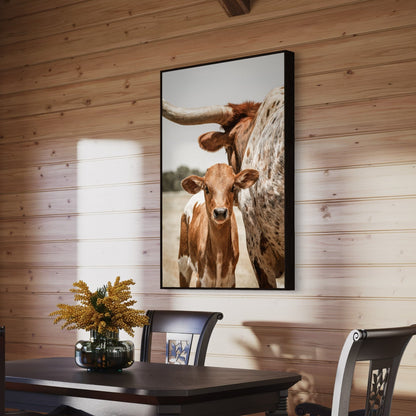 Longhorn Calf Canvas Print Wall Art Teri James Photography