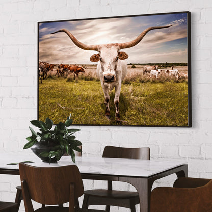 Longhorn Cow Canvas Print Wall Art Teri James Photography