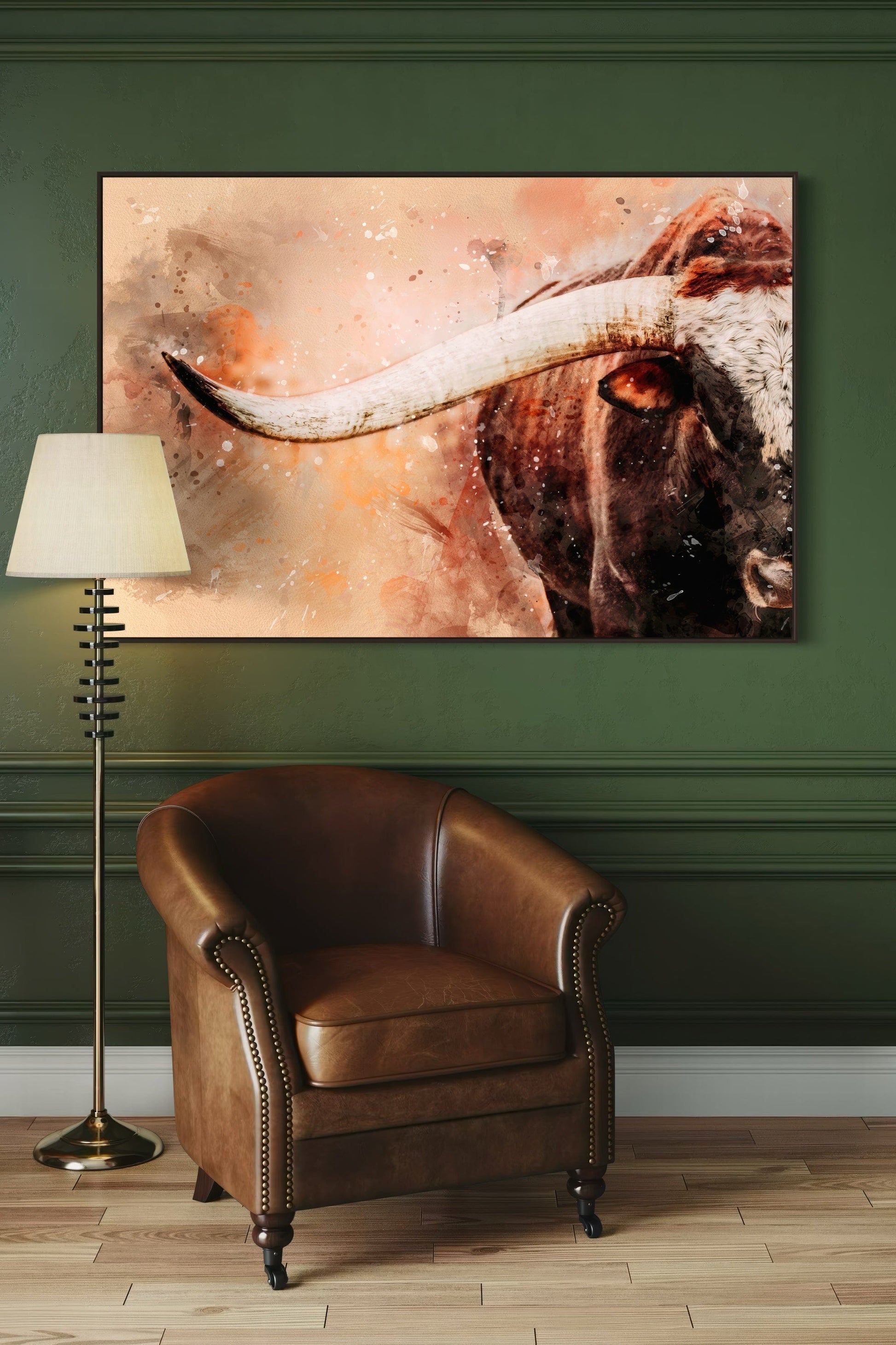 Modern Cowboy Art Longhorn Canvas Print Wall Art Teri James Photography