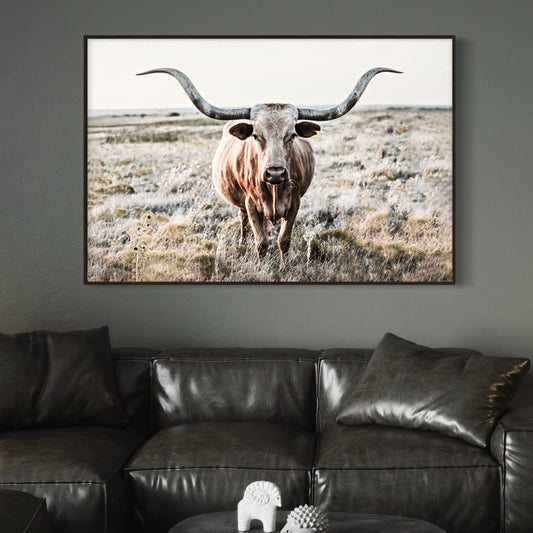 Modern Farmhouse Longhorn Art Wall Art Teri James Photography