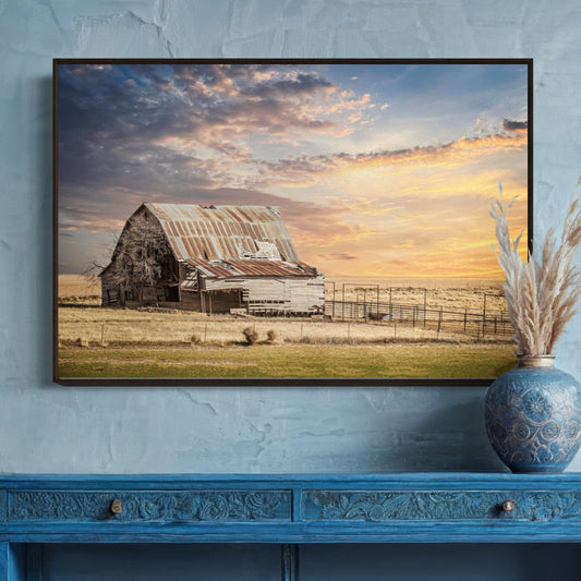 Old Oklahoma Barn Canvas Wall Art Teri James Photography