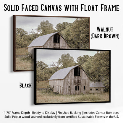 Old Wooden Barn Canvas Print Canvas-Black Frame / 12 x 18 Inches Wall Art Teri James Photography