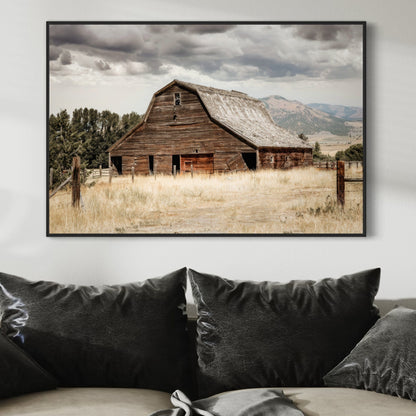 Old Wooden Barn Rustic Wall Art - Old Barn Canvas Print Wall Art Teri James Photography