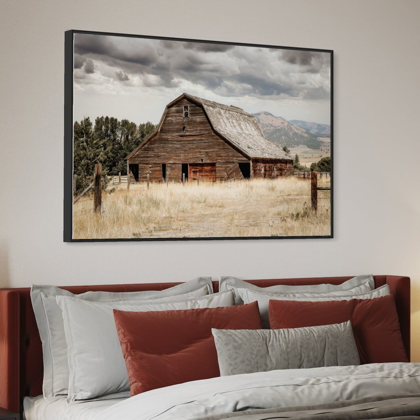 Old Wooden Barn Rustic Wall Art - Old Barn Canvas Print Wall Art Teri James Photography