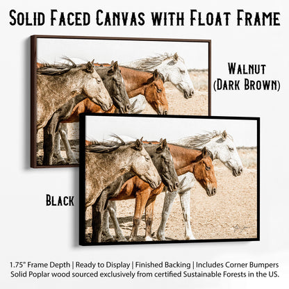 Osage County Wild Horse Print Canvas-Black Frame / 12 x 18 Inches Wall Art Teri James Photography