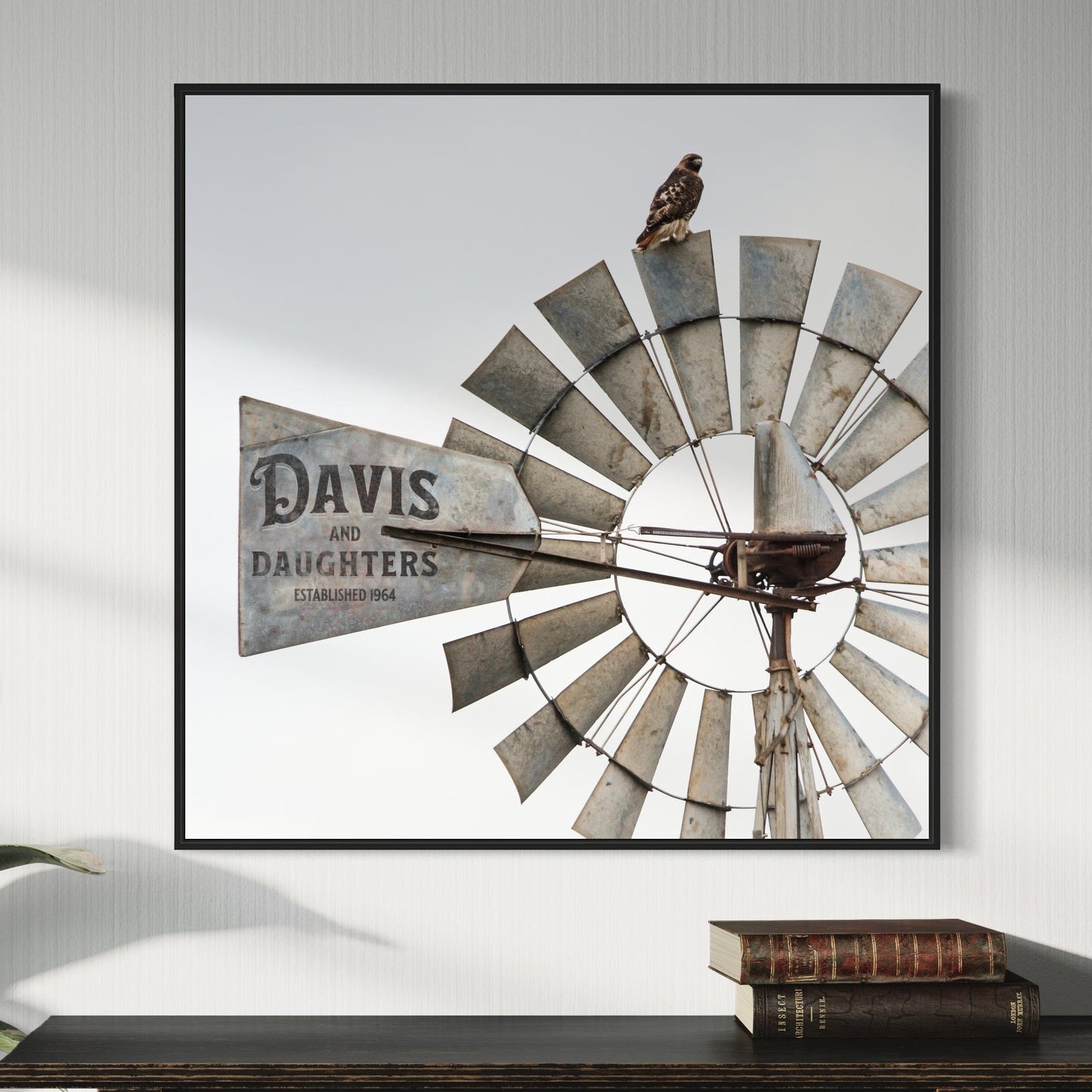 Personalized Cattle Brand Art - Windmill With Your Livestock Brand Wall Art Teri James Photography