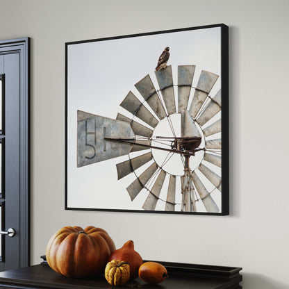 Personalized Cattle Brand Art - Windmill With Your Livestock Brand Wall Art Teri James Photography