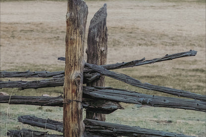 Rustic Bedroom Decor Wall Art - Split Rail Fence