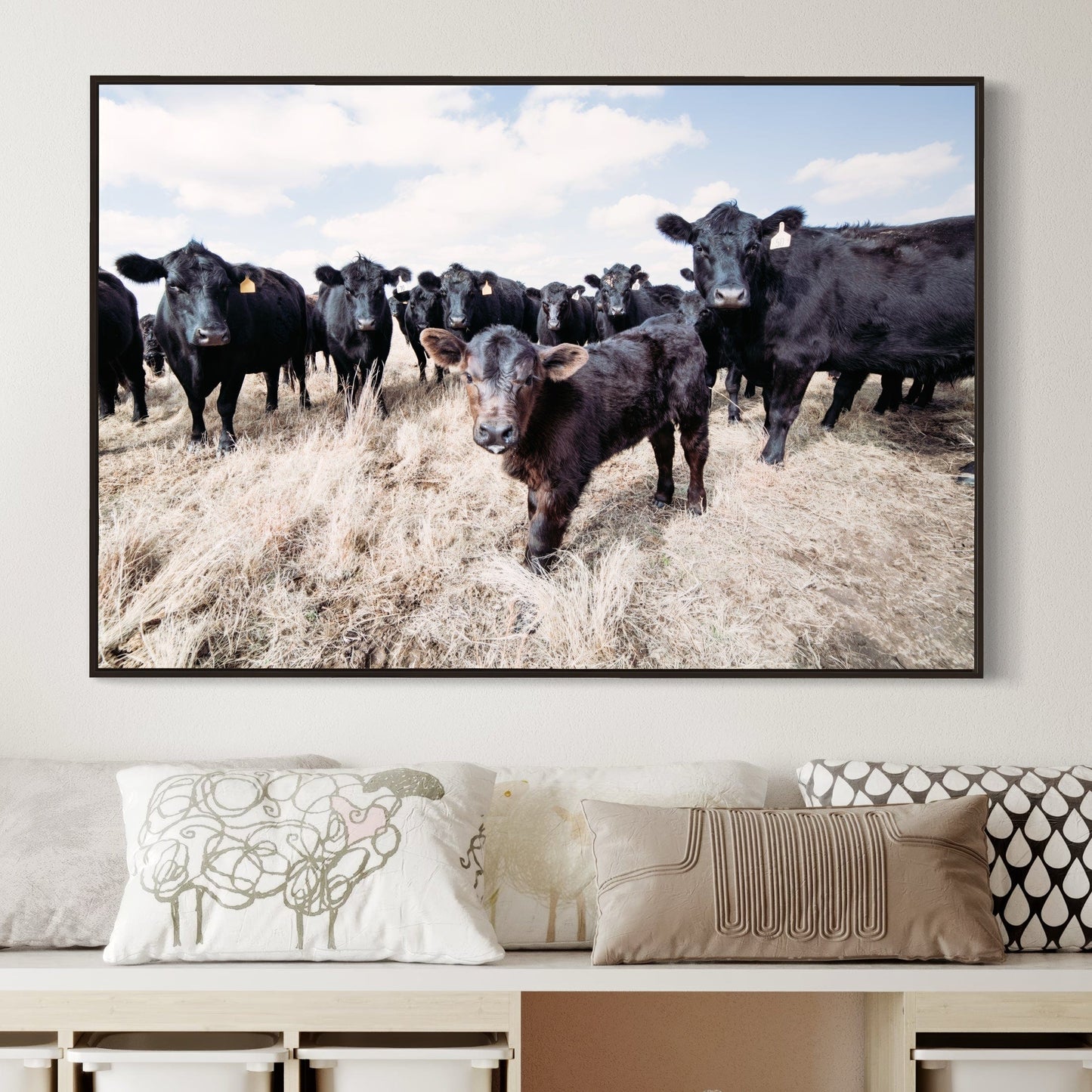 Ranch Style Decor Wall Art - Black Angus Cattle Wall Art Teri James Photography