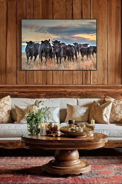 Ranch Style Home Decor Wall Art - Angus Cattle Wall Art Teri James Photography