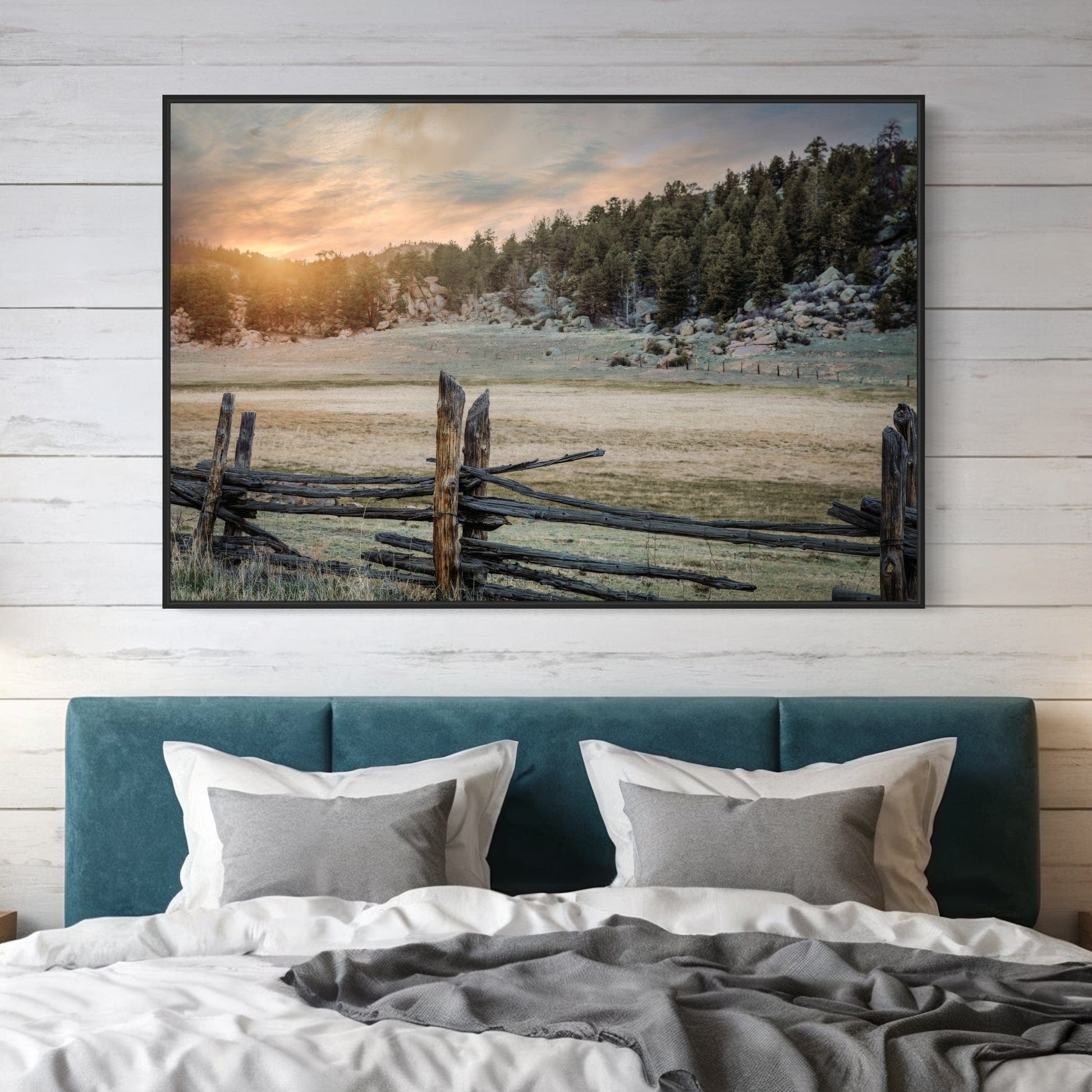 Rustic Bedroom Decor Wall Art - Split Rail Fence Wall Art Teri James Photography