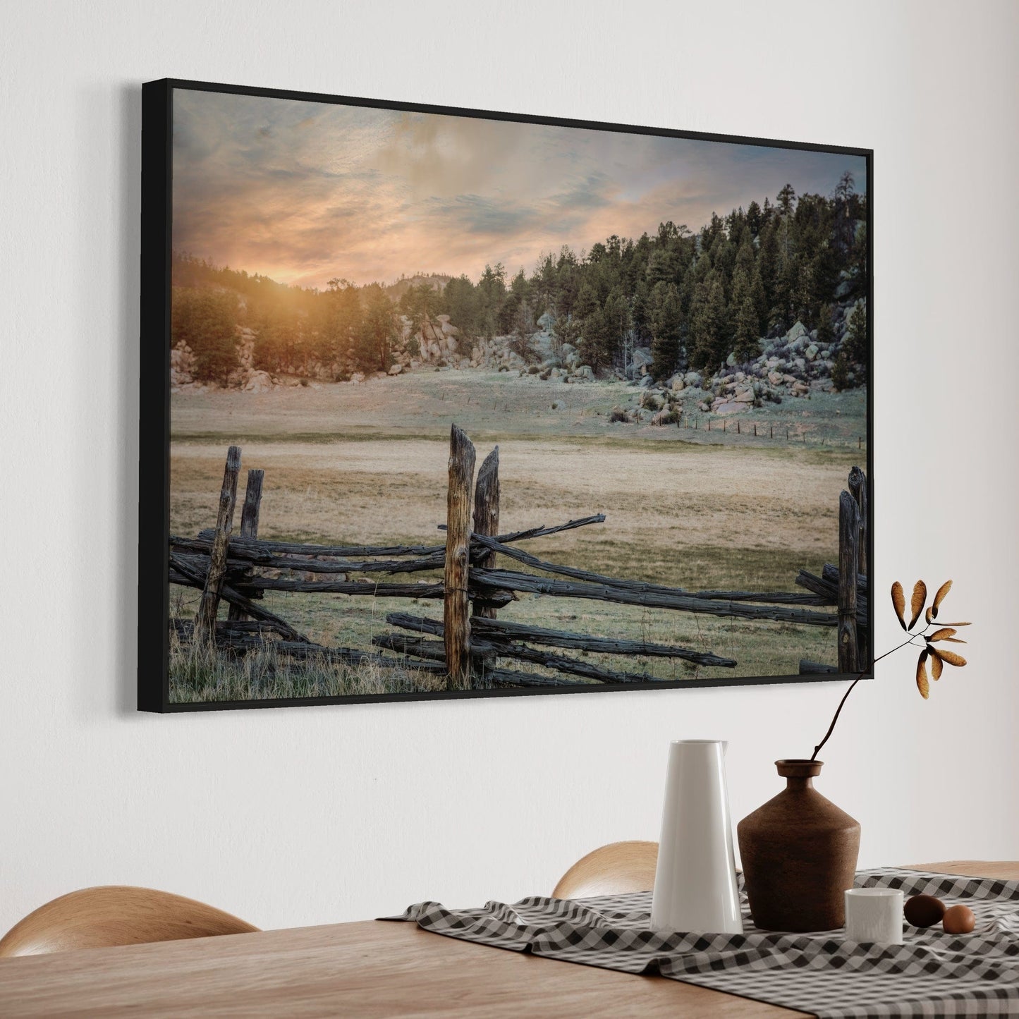 Rustic Bedroom Decor Wall Art - Split Rail Fence Wall Art Teri James Photography