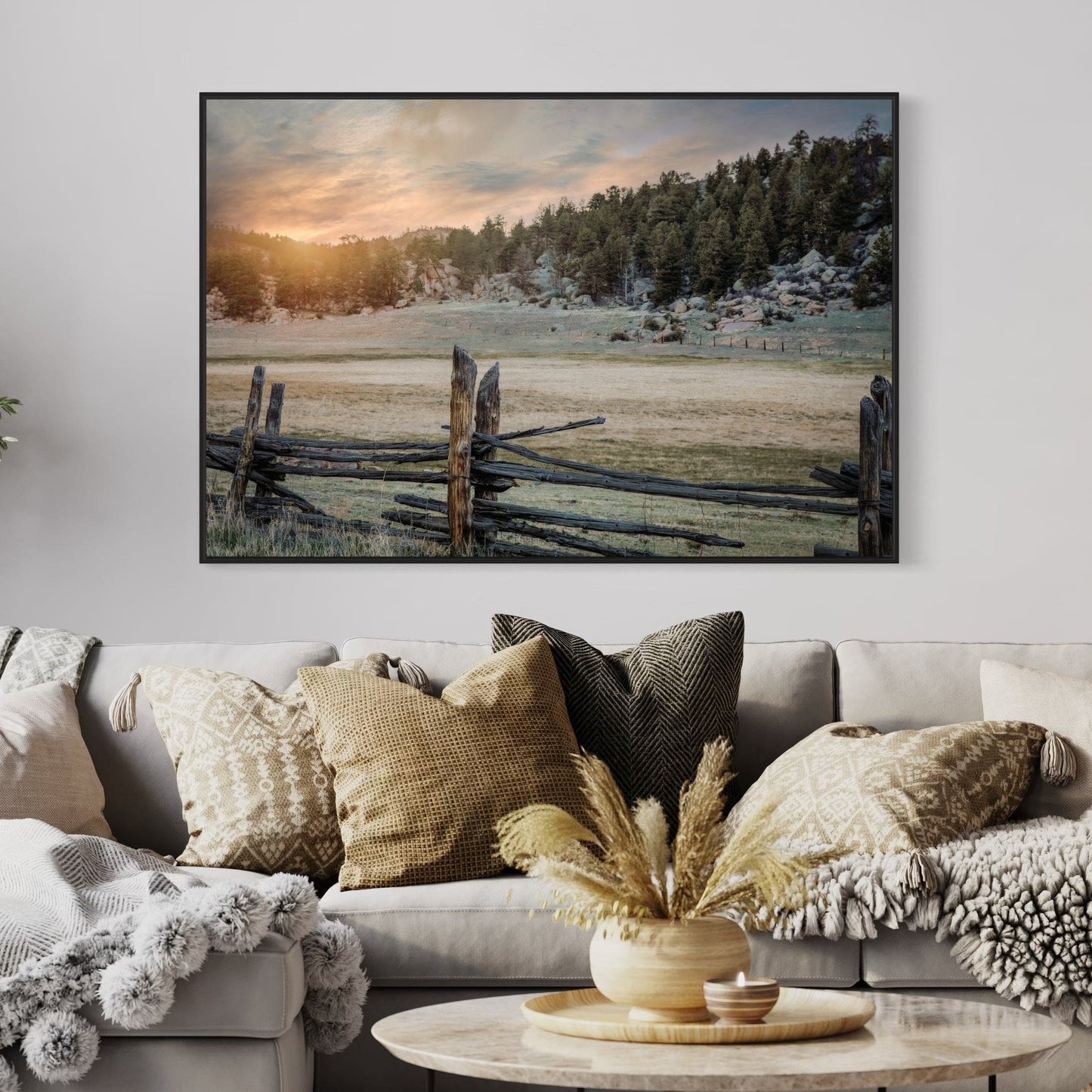 Rustic Bedroom Decor Wall Art - Split Rail Fence Wall Art Teri James Photography