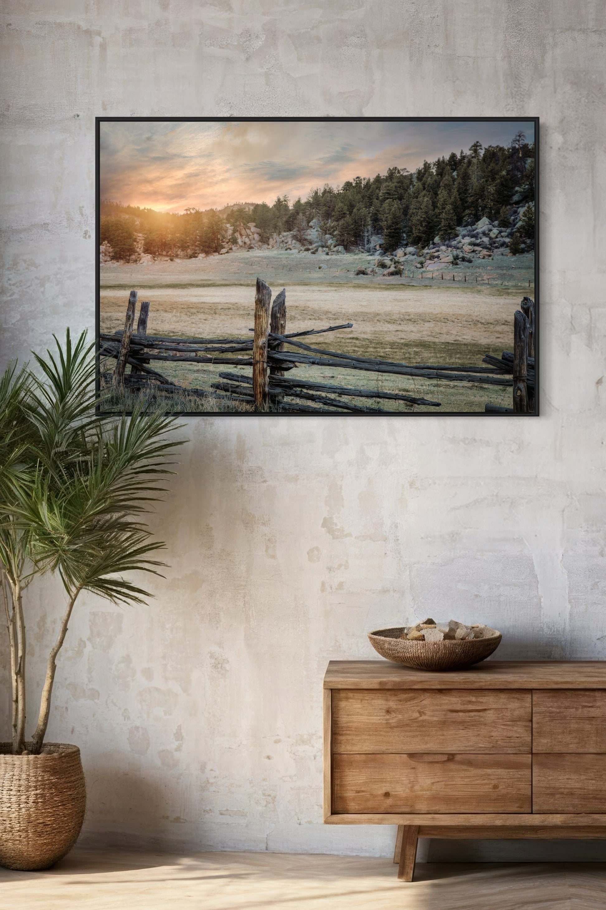 Rustic Bedroom Decor Wall Art - Split Rail Fence Wall Art Teri James Photography