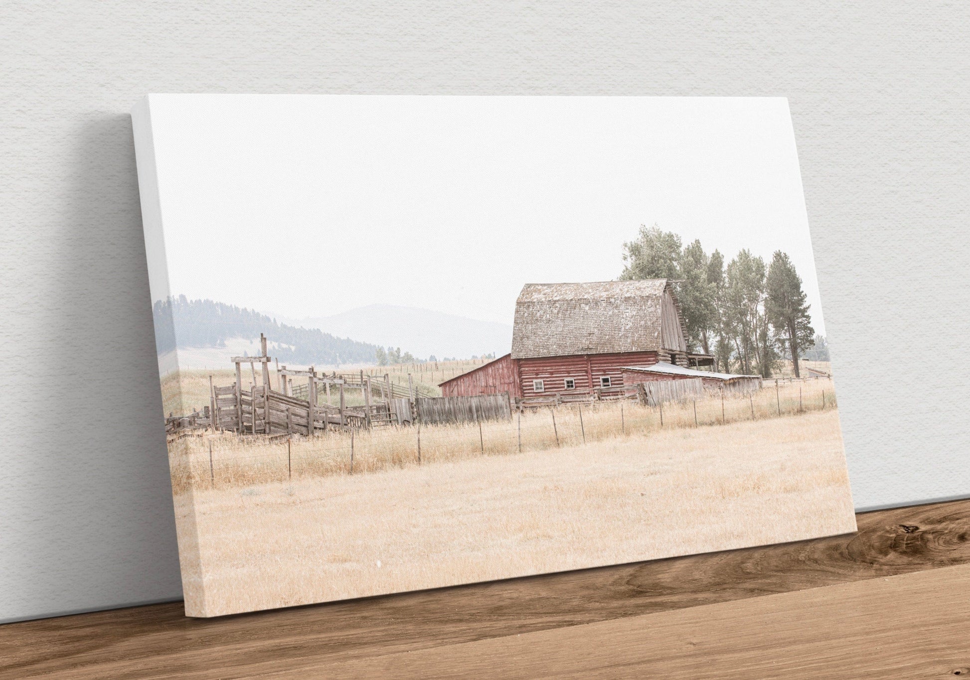 Rustic Dining Room Decor - Old Red Barn Canvas-Unframed / 12 x 18 Inches Wall Art Teri James Photography