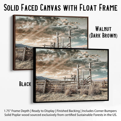 Rustic Montana Scenic Print Canvas-Black Frame / 12 x 18 Inches Wall Art Teri James Photography