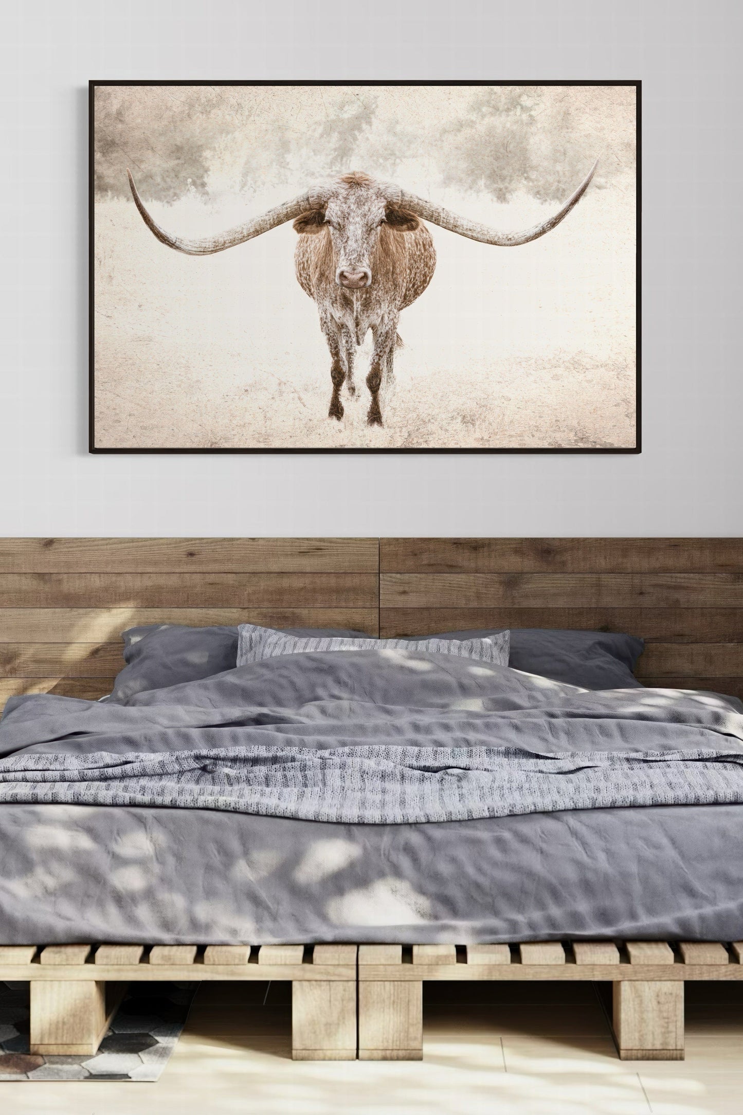 Sepia Longhorn Canvas Art Wall Art Teri James Photography