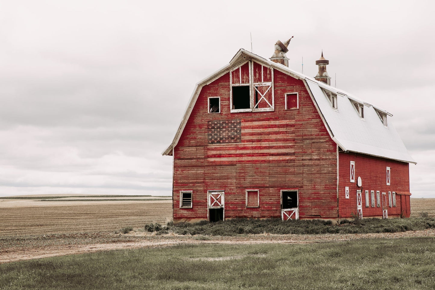 Set of 3 Patriotic Old Barn Prints Wall Art Teri James Photography