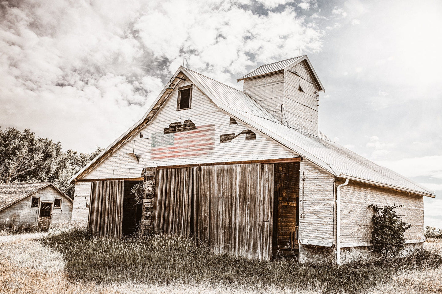 Set of 3 Patriotic Old Barn Prints Wall Art Teri James Photography