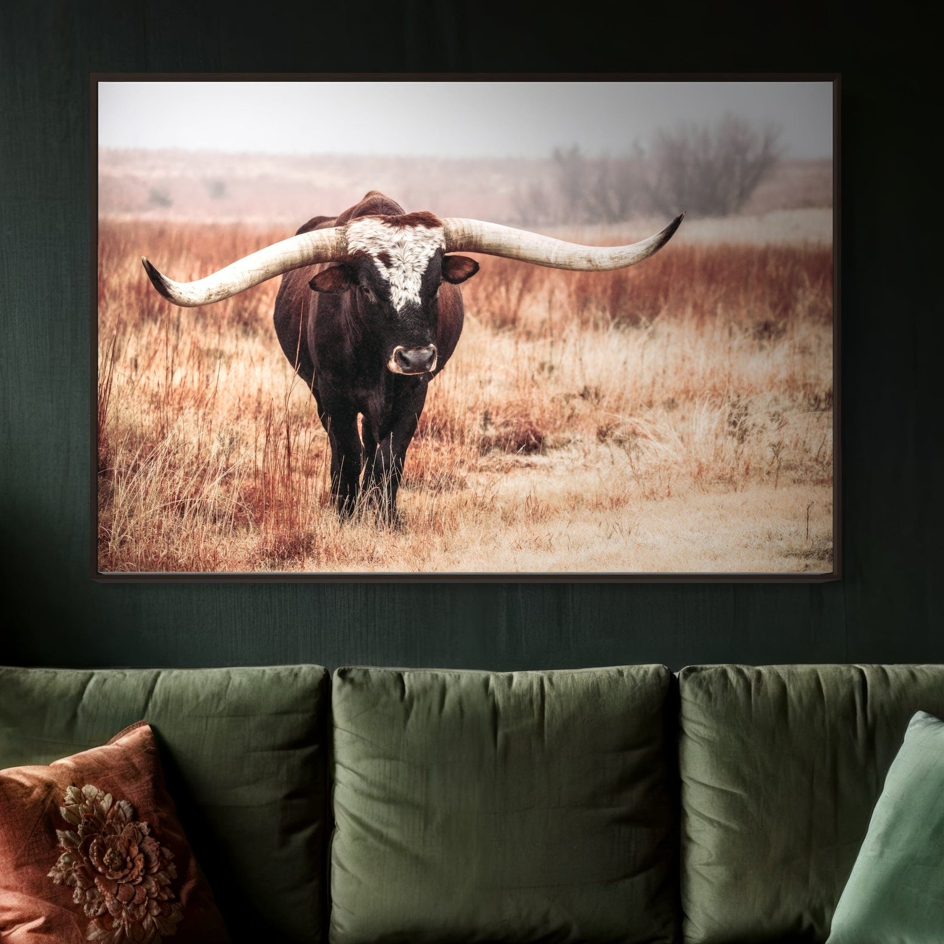 Texas Longhorn Bull Canvas Print Wall Art Teri James Photography