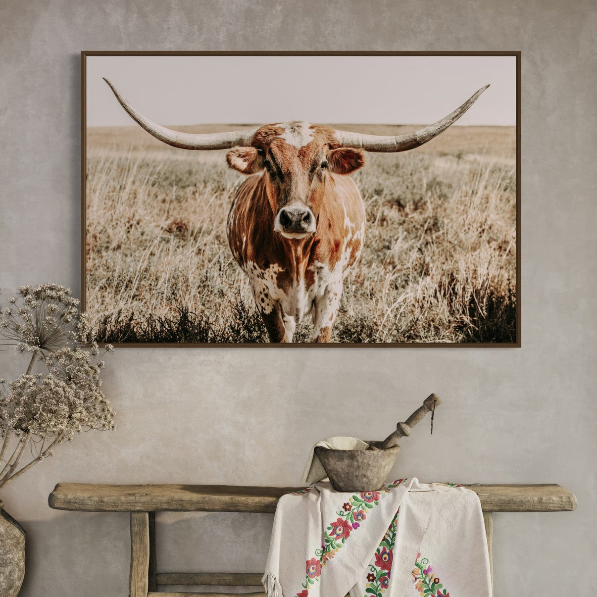 Texas Longhorn Canvas Wall Art - Teri James Photography