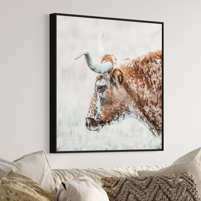 Texas Longhorn Cattle Art in Sepia Colors Wall Art Teri James Photography