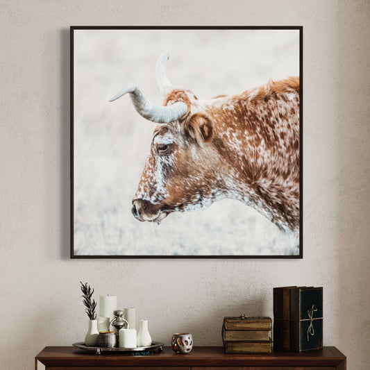 Texas Longhorn Cattle Art in Sepia Colors Wall Art Teri James Photography