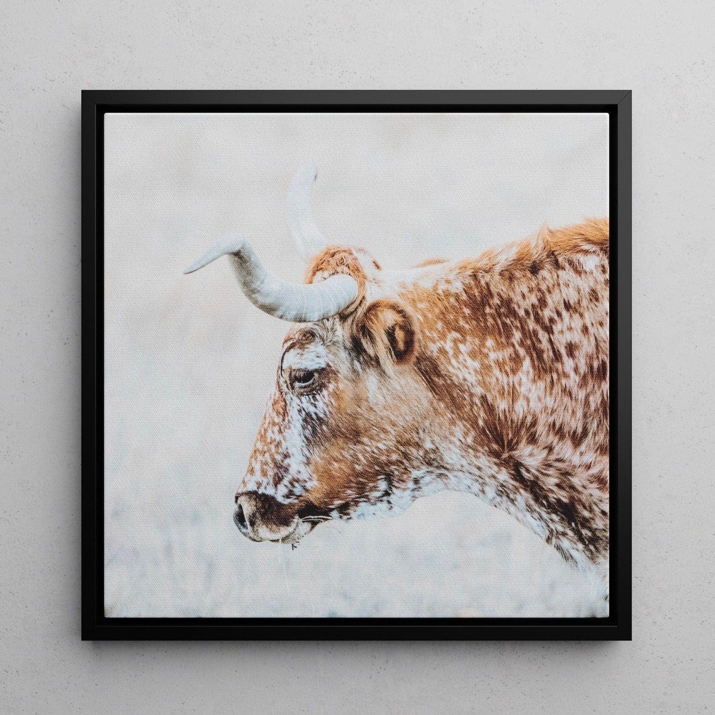 Texas Longhorn Cattle Art in Sepia Colors Wall Art Teri James Photography