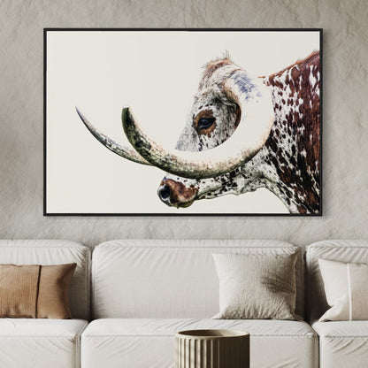 Texas Longhorn Extreme Closeup Canvas Wall Art Teri James Photography